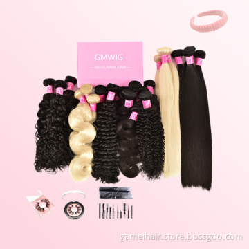 GMHAIR Unprocessed Raw Indian Virgin Cuticle Aligned Human Hair Extension Bundles Cheap Price Wholesale Hair Vendors In China